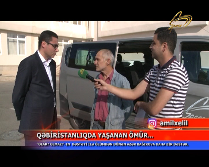 Qəbiristanlıqda yaşayan kimsəsizə  nazir sahib çıxdı  (VİDEO)